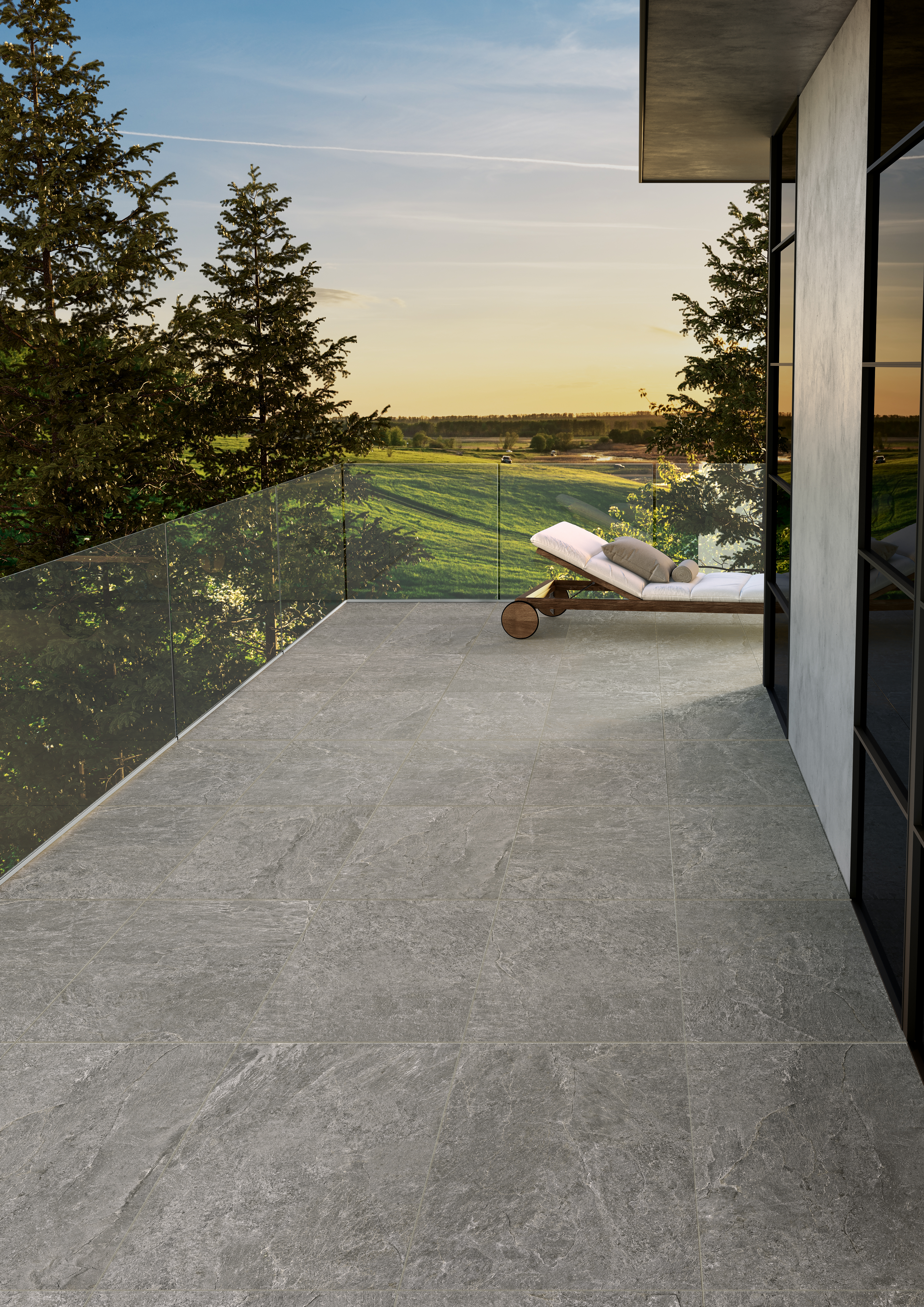 FARMHOUSE LIVING OUTDOOR PORCELAIN application photo 0