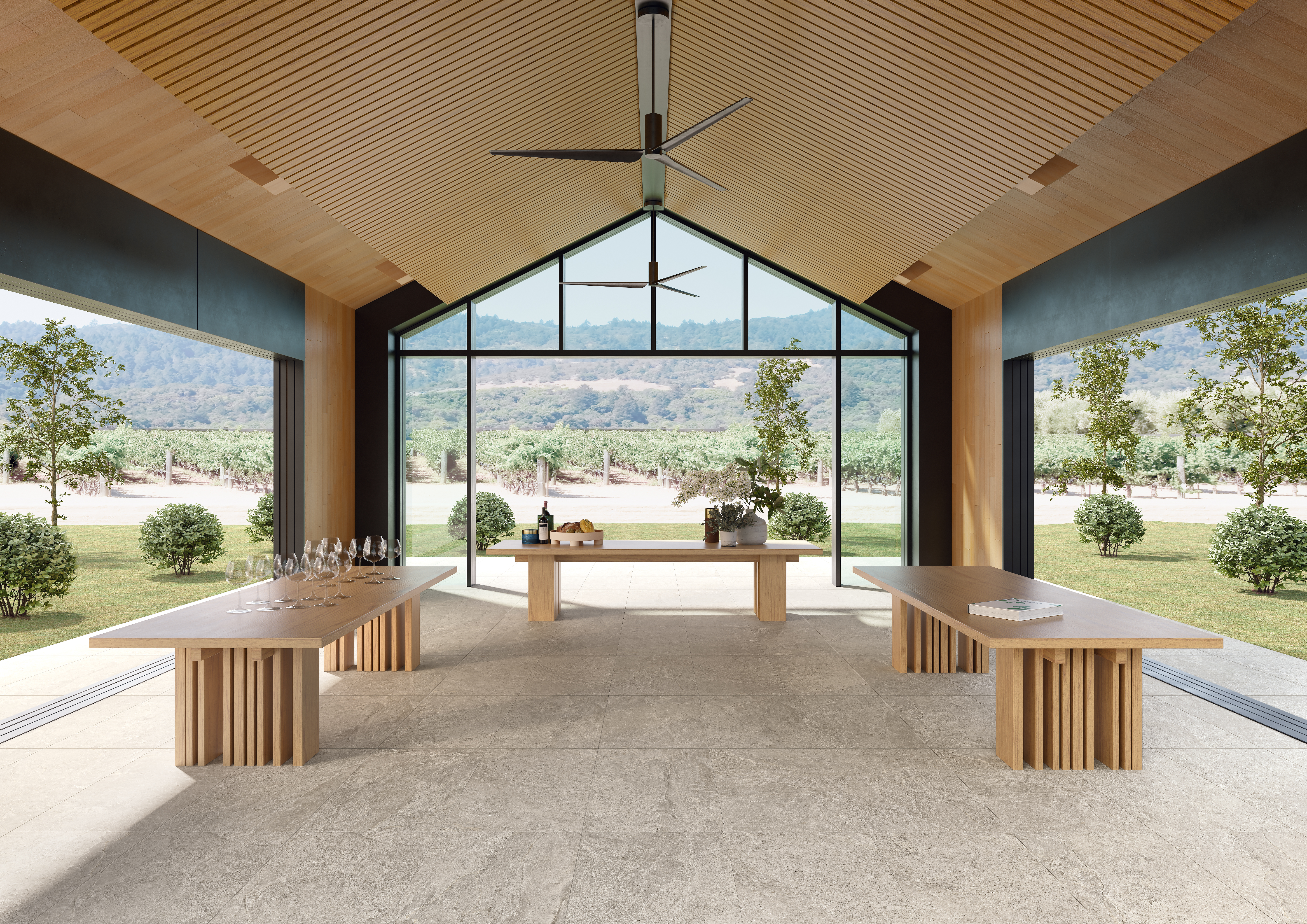 FARMHOUSE LIVING OUTDOOR PORCELAIN application photo 2