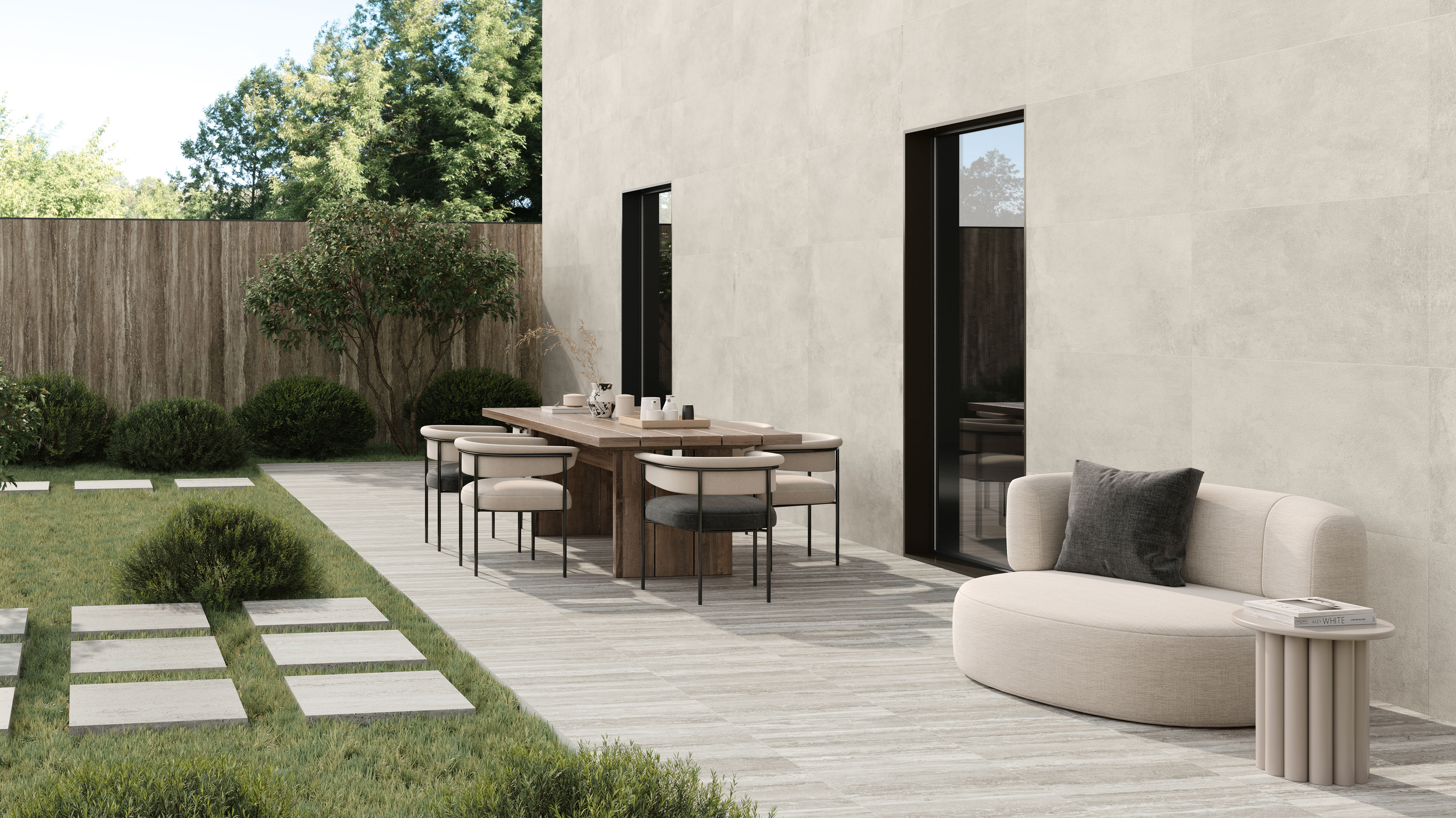 TRAVERTINE OUTDOOR PORCELAIN application photo 1