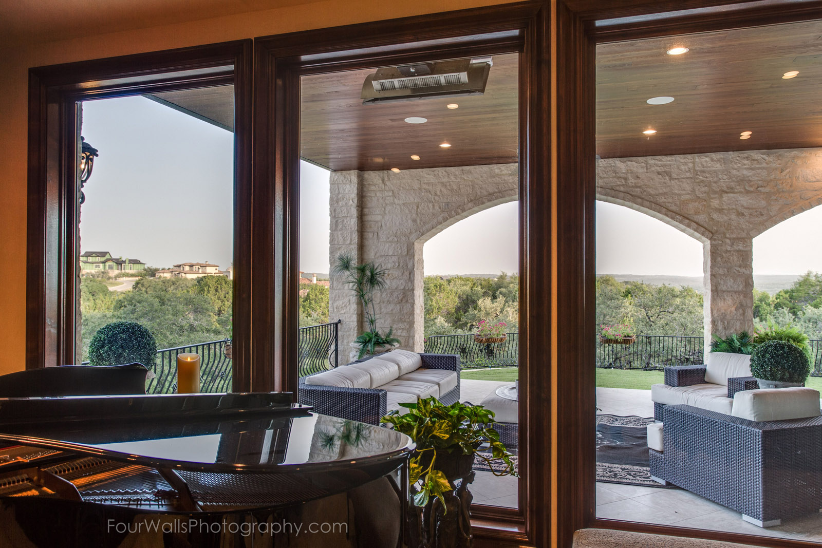 Covered patio scenic view