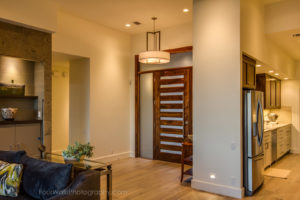 Front entry and kitchen