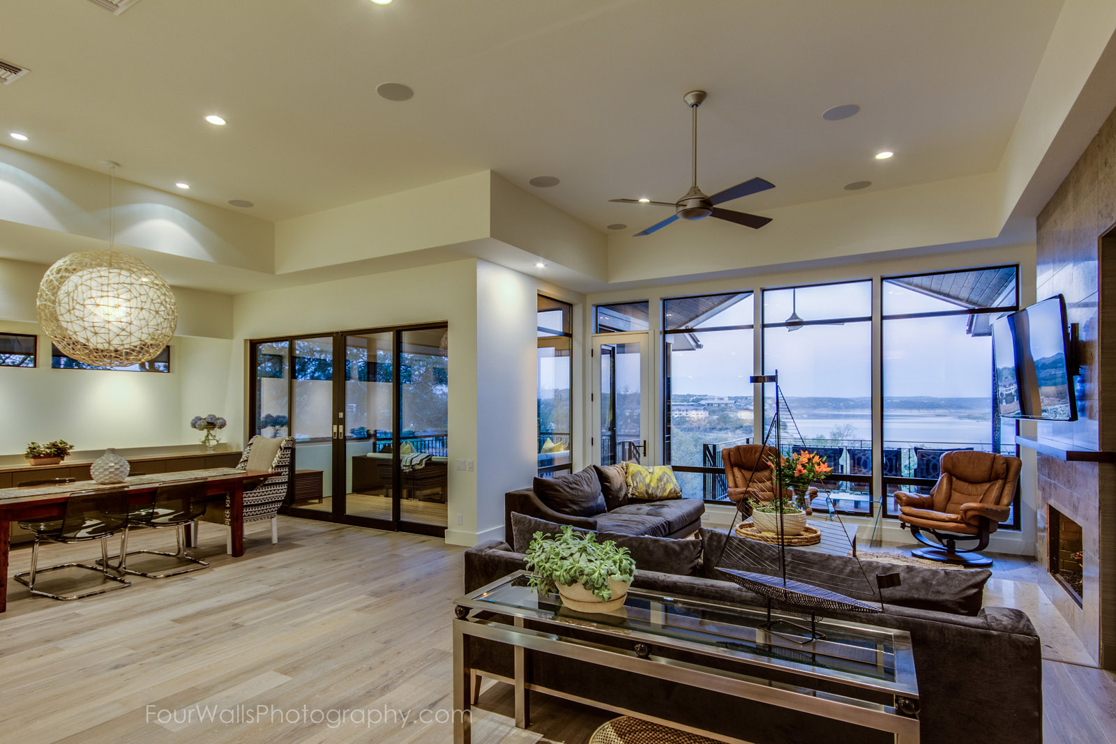 Great Room to dining