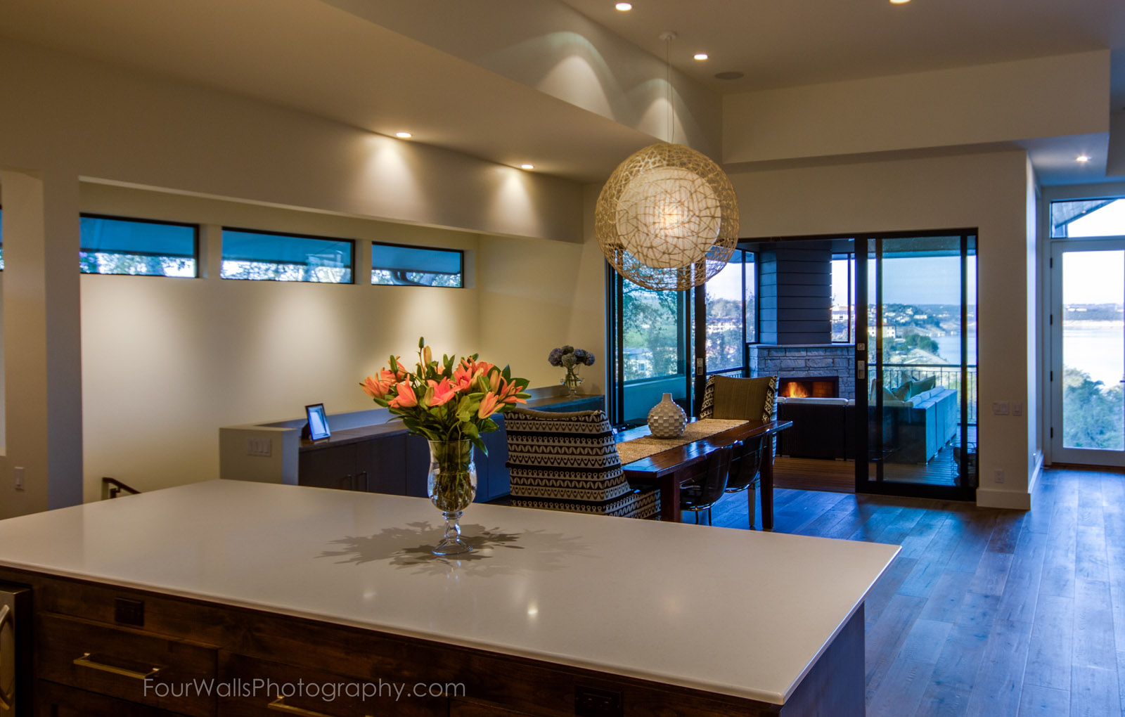 Island to screened in porch